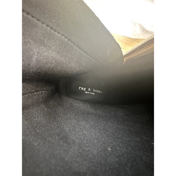 Rag & Bone Brea Patent Oyster Grey Pointed Toe Ankle Boot Size 37 - Picture 7 of 10